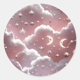 Sticker – Luxury Quartz Pink Celestial Moon