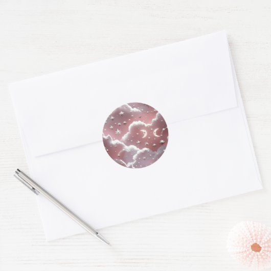 Sticker – Luxury Quartz Pink Celestial Moon (Envelop)