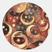 Sticker - Luxury Terracotta Celestial Moon Design (Voorkant)