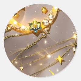 Sticker – Luxury Topaz Yellow Celestial Moon