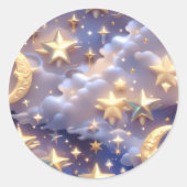 Sticker – Luxury White Celestial Moon (Voorkant)