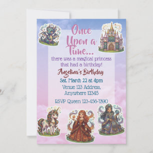 Sticker Magische Prinses Verjaardag Kaart