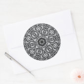 sticker, Mandala Art Design sticker, briefpapier i Ronde Sticker (Envelop)