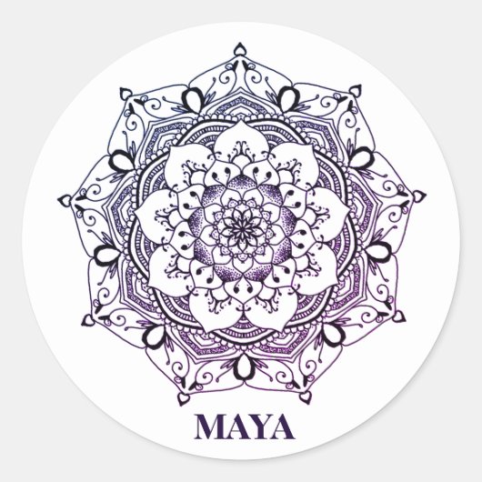 Sticker Mandala van de Henna van de Naam/van de (Voorkant)