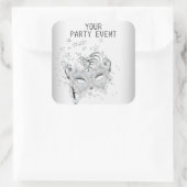 Sticker MASK Wit Zilver Feest (Tas)