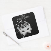 Sticker MASK Wit Zilver Zwart Feest (Envelop)