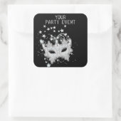 Sticker MASKER Wit Zilver Zwart Party (Tas)