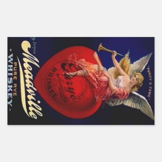 Sticker  Meadville Pure Rye Whiskey Angel (Voorkant)
