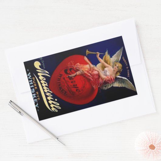 Sticker  Meadville Pure Rye Whiskey Angel (Envelop)