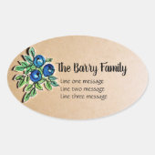 Sticker Med Custom  Blueberry Label (Voorkant)