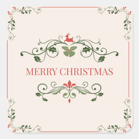  STICKER "MERRY CHRISTMAS" (Voorkant)