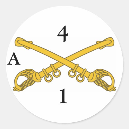 Sticker met 4cav insignia, 4, 1, A (Voorkant)
