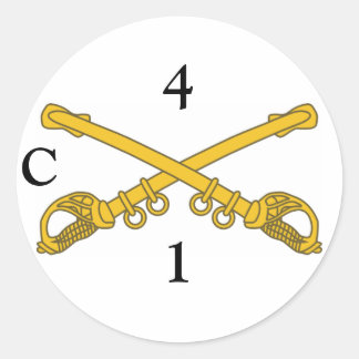 Sticker met 4cav insignia, 4, 1, C