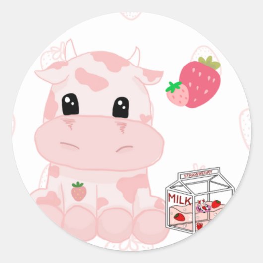 Sticker met aardbeienthema (Voorkant)
