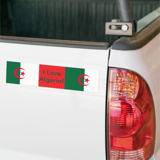Sticker met Algerijnse vlag (Op Truck)