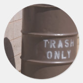 Sticker met alleen prullenbak (Voorkant)
