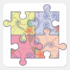 Sticker met autisme symboolbewustzijn
