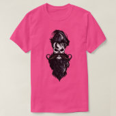 Sticker met baard t-shirt (Design voorkant)