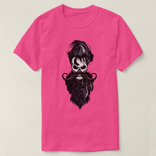 Sticker met baard t-shirt (Design voorkant)