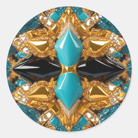 Sticker met Bahamas Kleuren Ontwerp (Voorkant)