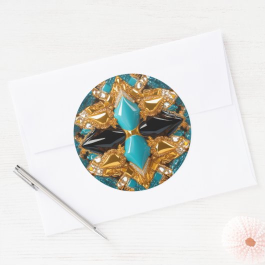 Sticker met Bahamas Kleuren Ontwerp (Envelop)