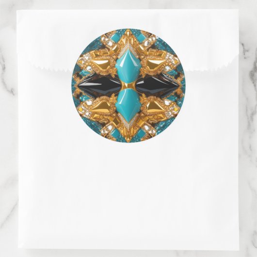 Sticker met Bahamas Kleuren Ontwerp (Tas)