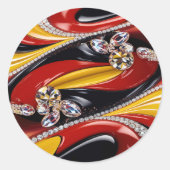 Sticker met België Kleuren Design (Voorkant)