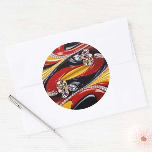 Sticker met België Kleuren Design (Envelop)