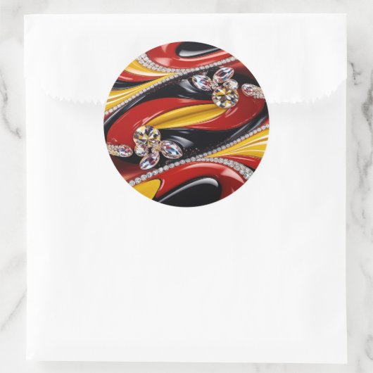 Sticker met België Kleuren Design (Tas)