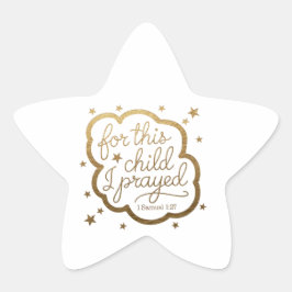 Sticker met Bijbelvers uit 1 Samuël 1:27