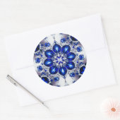 Sticker met Blauw Wit Kleuren Design (Envelop)