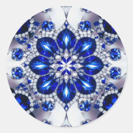 Sticker met Blauw Wit Kleuren Design