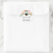 Sticker met bloemen voor afstudeercapsule feestgun (Tas)