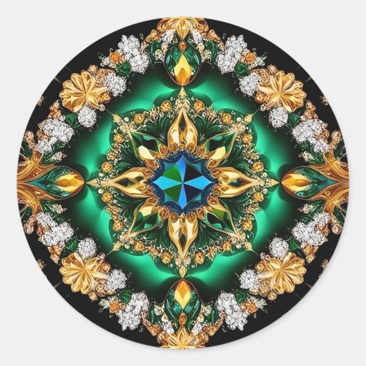 Sticker met Braziliaans Kleuren Ontwerp (Voorkant)