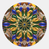 Sticker met Brazilië Kleuren Ontwerp (Voorkant)