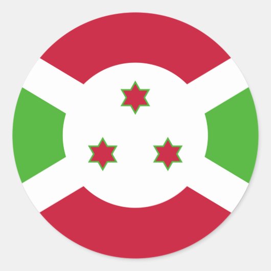 Sticker met Burundese vlag (Voorkant)