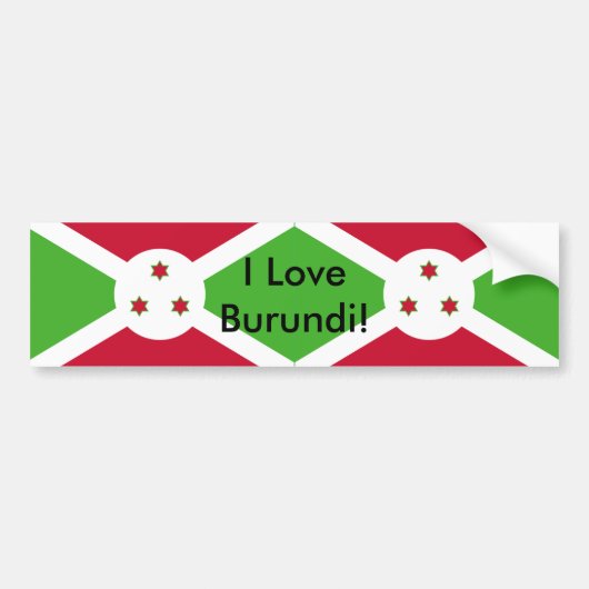 Sticker met Burundese vlag (Voorkant)
