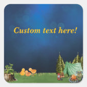 Sticker met campingthema (Voorkant)