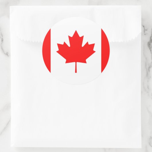 Sticker met Canadese vlag (Tas)