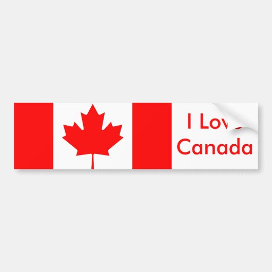 Sticker met Canadese vlag (Voorkant)