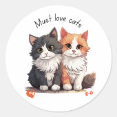 Sticker met Cat Lover-thema (Voorkant)