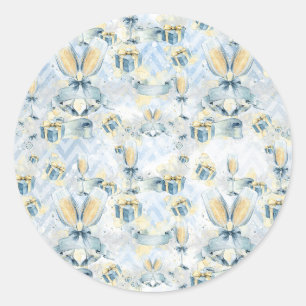 Sticker met Champaigne en Cadeaus