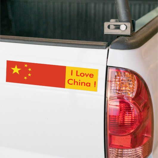 Sticker met Chinese vlag (Op Truck)