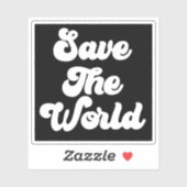Sticker met citaat 'Red de wereld' (Vel)