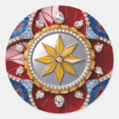 Sticker met Colombiaanse kleuren Design (Voorkant)