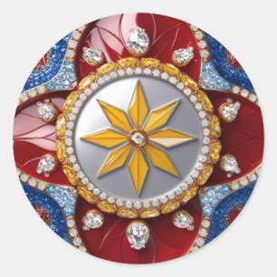 Sticker met Colombiaanse kleuren Design