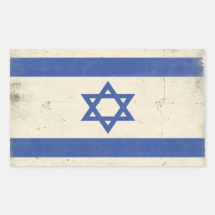 Sticker met Cool Distress Israel Flag