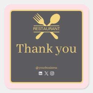 Sticker met dank je voor Bold Restaurant