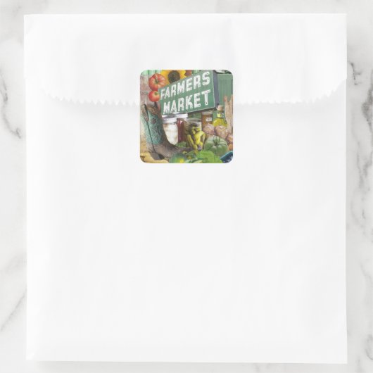 Sticker met de boerenmarkt (Tas)