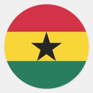 Sticker met de Ghanese vlag